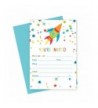 Space Birthday Party Invitations Envelopes