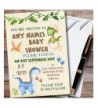 Watercolour Dinosaur Personalized Shower Invitations