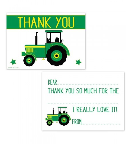 Green Tractor Fill Thank Cards