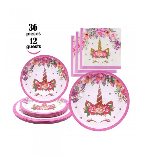 Unicorn Plates Napkins Themed Supplies