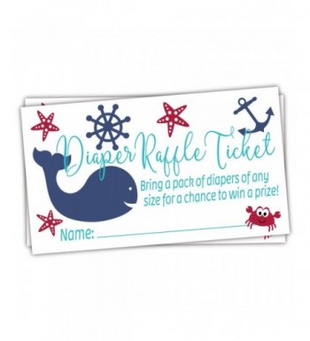 Nautical Diaper Raffle Tickets Count