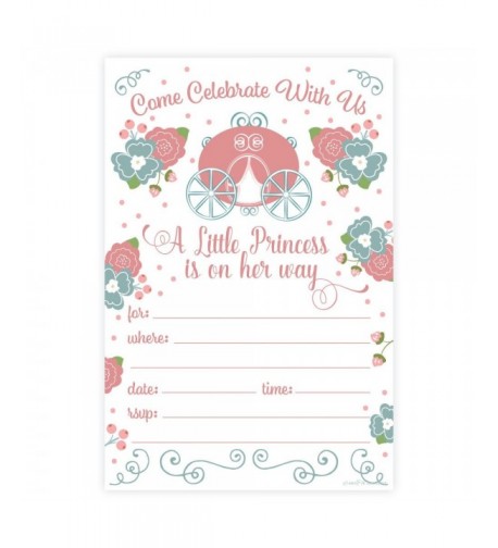 Princess Girl Baby Shower Invitations