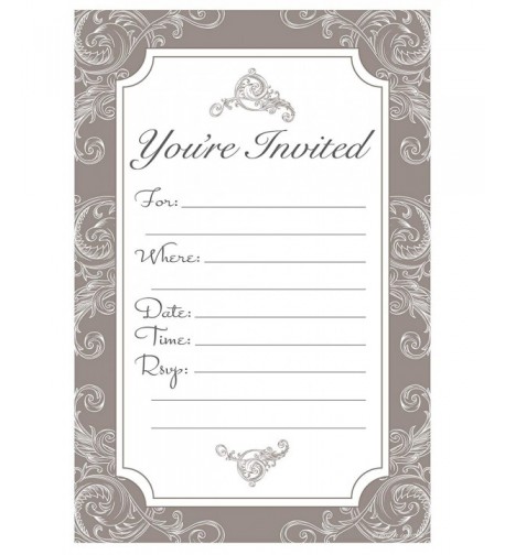 Elegant Neutral Mocha Brown Invitations