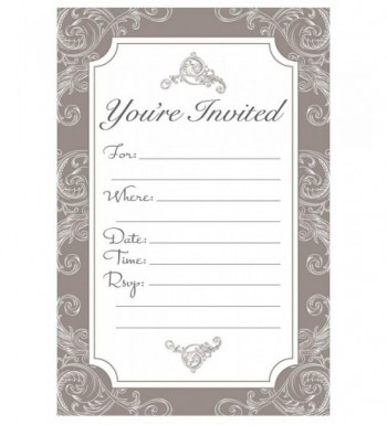 Elegant Neutral Mocha Brown Invitations