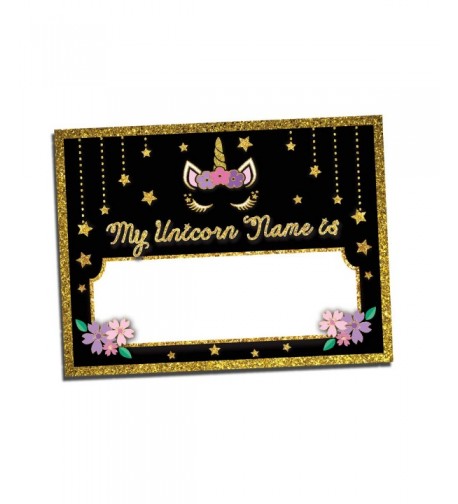 Unicorn Name Tags Birthday Party