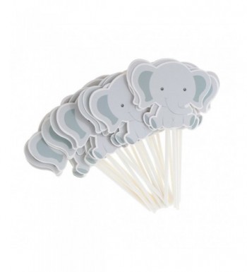 Dovewill Elephant Cupcake Toppers Decoration