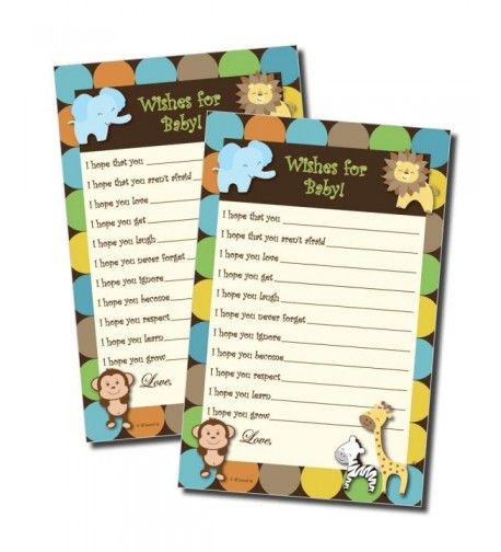 Wishes Baby Shower Jungle 50 sheets