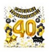 40th Birthday Decorations Kit Pieces