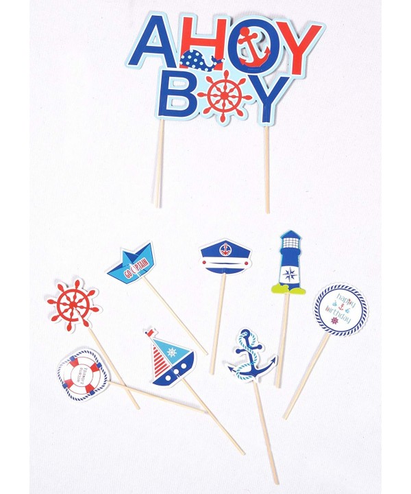 Nautical Cupcake Toppers Birthday Decoration