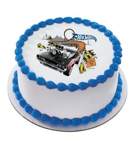 Wheels Bustin Birthday Edible Cupcake