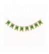 Famoby Patricks Decorations Shamrock Burlap