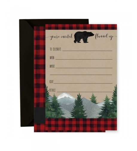 Lumberjack Invitation Envelopes Birthday Party