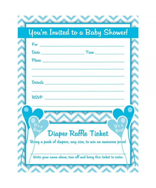 Shower Invitations Diaper Raffle Envelopes