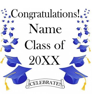 BLUE MORTARBOARD GRAD DOOR BANNER