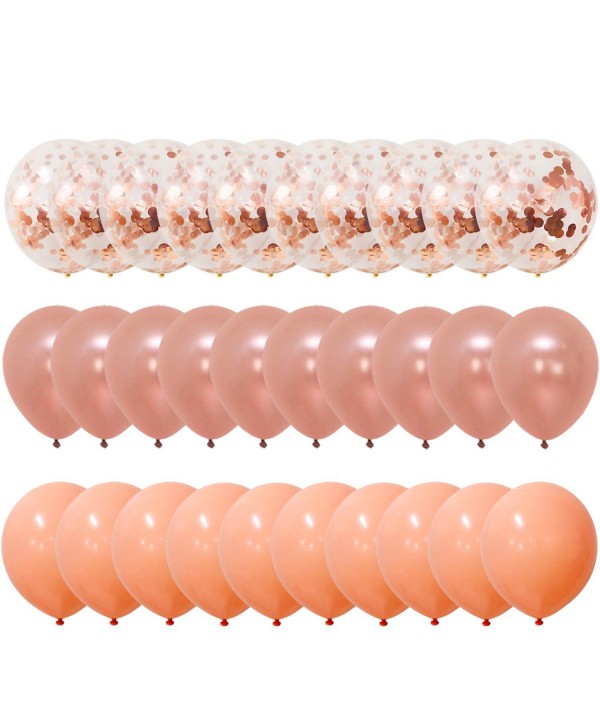 Rose Gold Confetti Blush Balloons