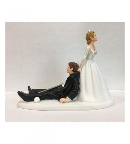 Bride Groom Golf Wedding Topper