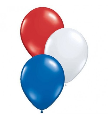 Patriotic Assortment Plain Balloons 100