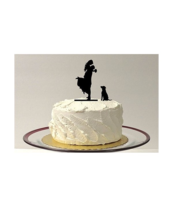 Silhouette Wedding Topper Bride Dancing