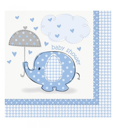 Blue Elephant Baby Shower Napkins