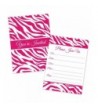 Zebra Stripes Party Invitations Girls