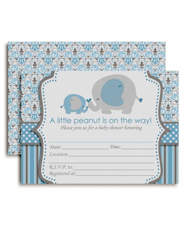 Elephant Shower Invitations Envelopes AmandaCreation