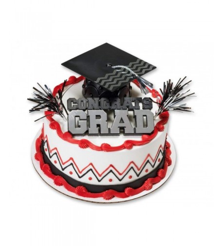 Congrats Grad Black Graduation Cake