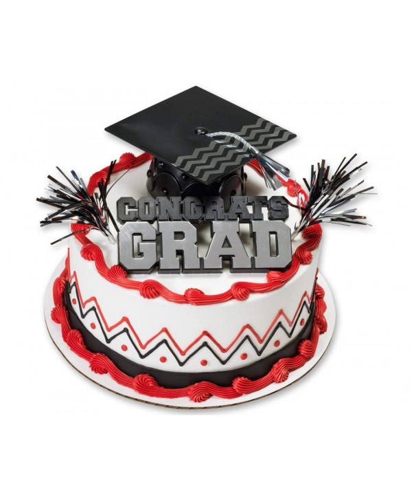 Congrats Grad Black Graduation Cake