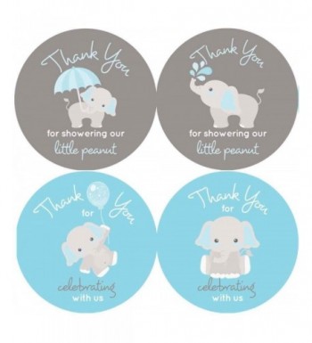 Inch Thank Stickers Gray Elephant