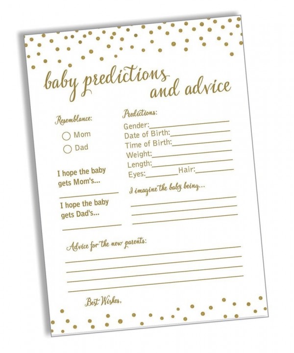 50 Baby Predictions Advice Confetti