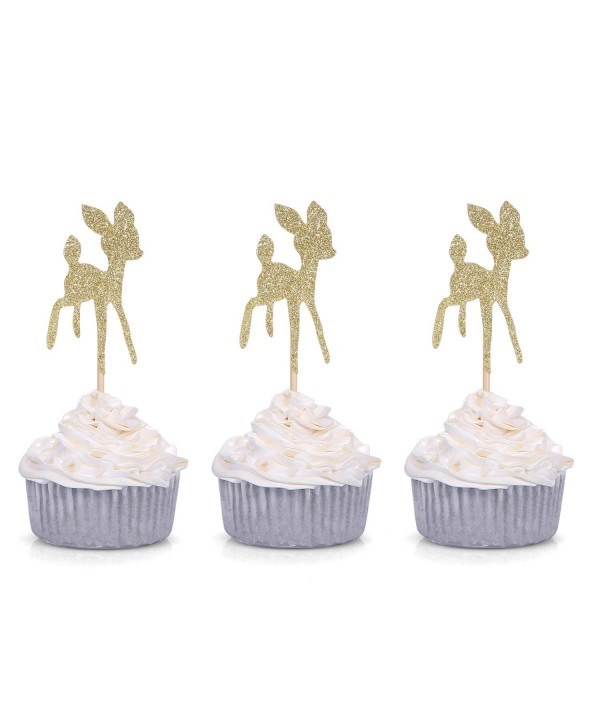 Glitter Cupcake Toppers Birthday Wedding