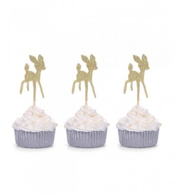 Glitter Cupcake Toppers Birthday Wedding