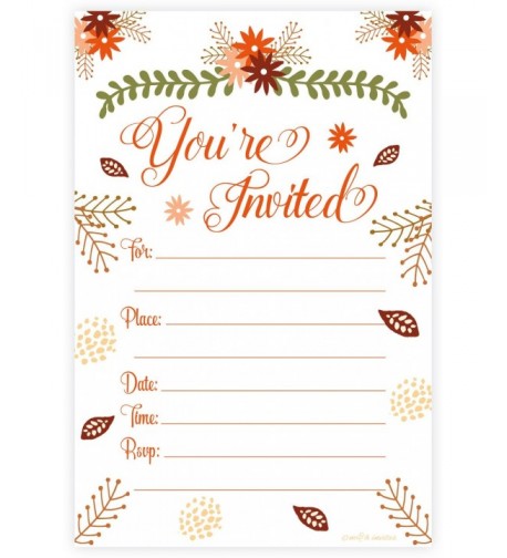 Fall Theme Fill Invitations Engagement