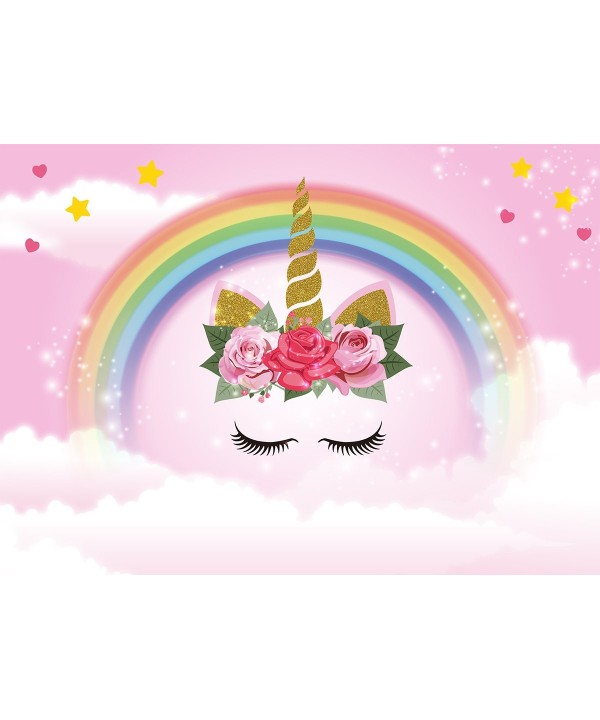 Unicorn Backdrop Birthday Background Dessert