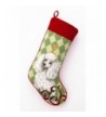 White Poodle Christmas Stocking Needlepoint