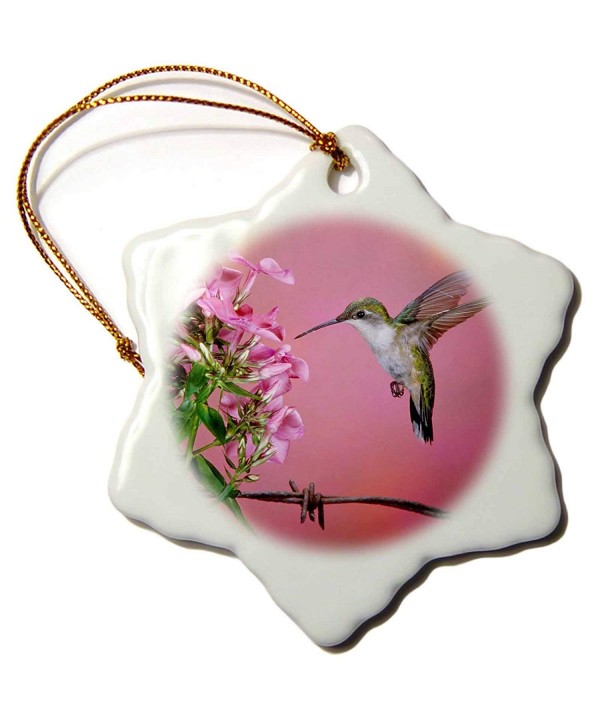 3dRose Throated Hummingbird Snowflake Ornament