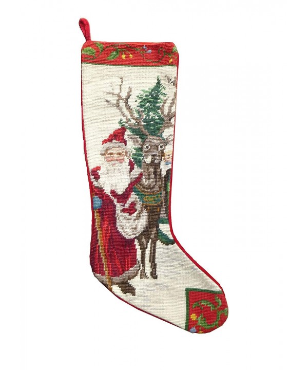 Bita Santa Christmas Stocking Needlepoint