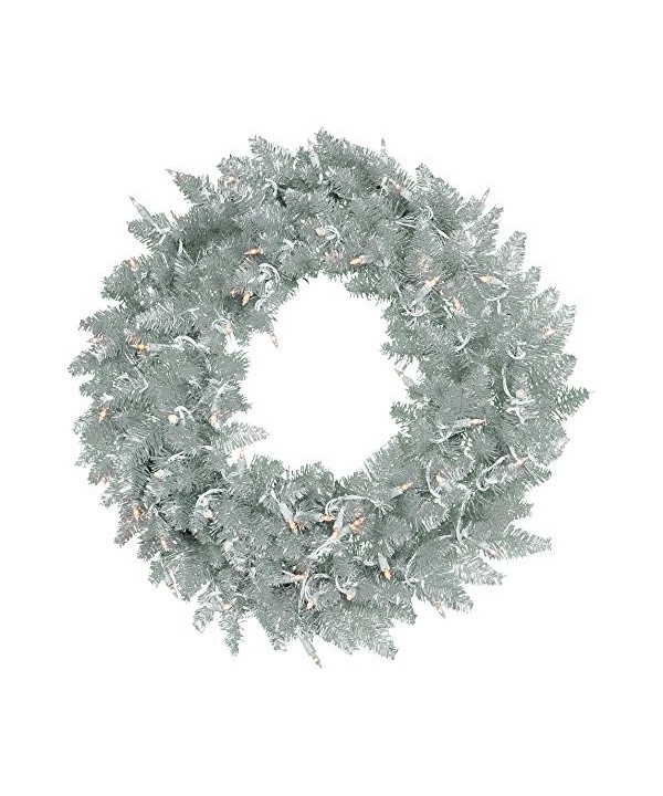 Vickerman Silver Tinsel Fir Wreath