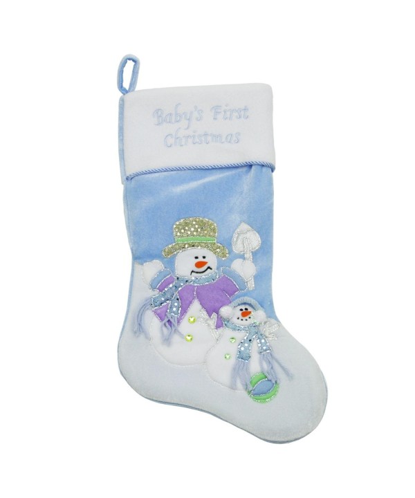 Northlight Christmas Velveteen Snowman Stocking