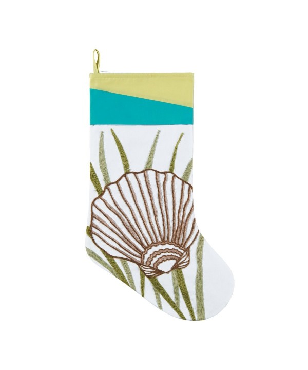 CFF Coastal Seashell Christmas Stocking