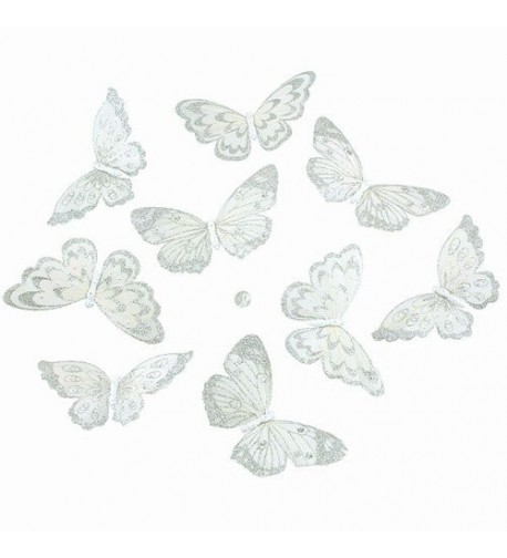 SILVER GLITTER BUTTERFLY GARLAND 5x2 5x78