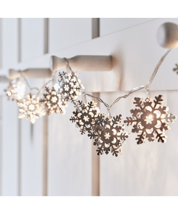 Silver Snowflake Battery Operated Christmas