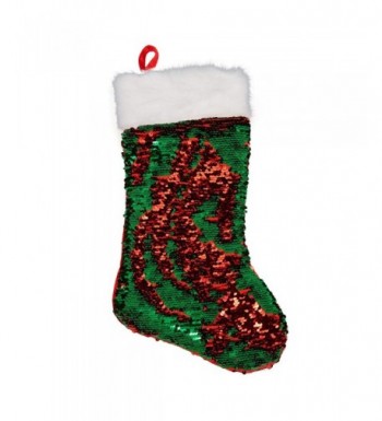 Red Green Reversible Sequin Stocking