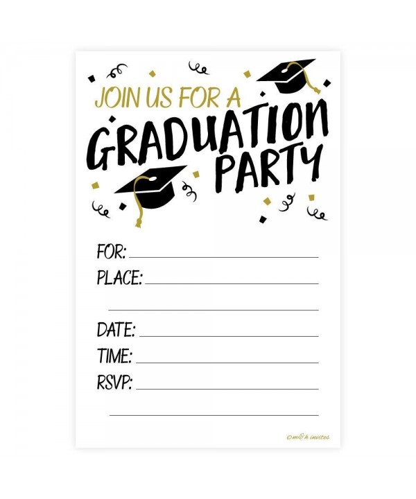 Graduation Party Invitations Envelopes Count