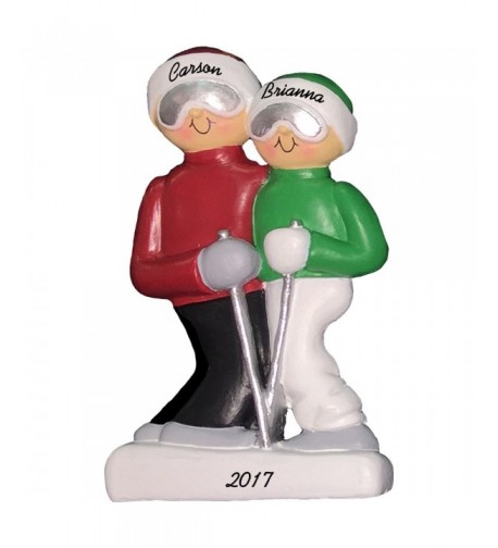 Skiing Family Personalized Christmas Ornament