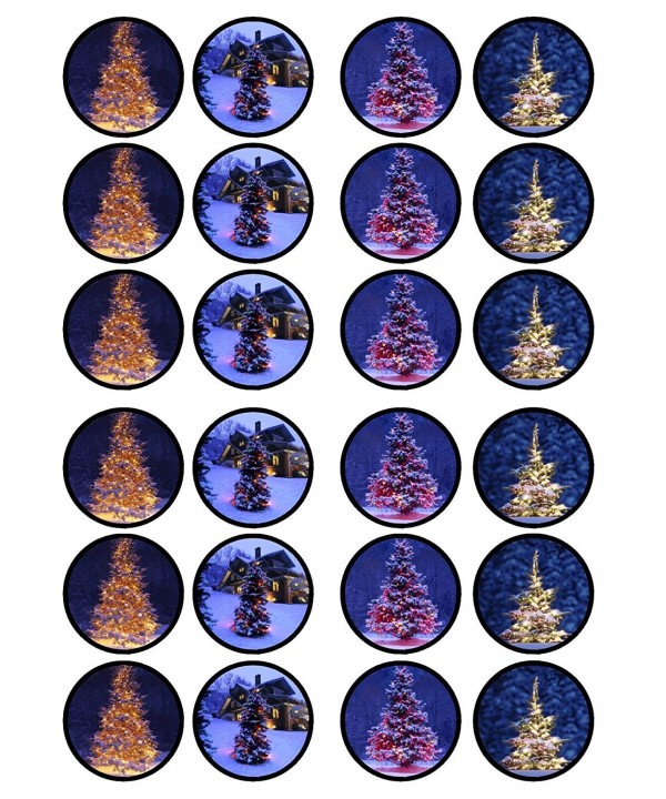 Christmas THICKNESS Cupcake Toppers Decorations