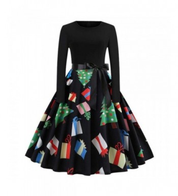 Womens Christmas Vintage Dresses Evening