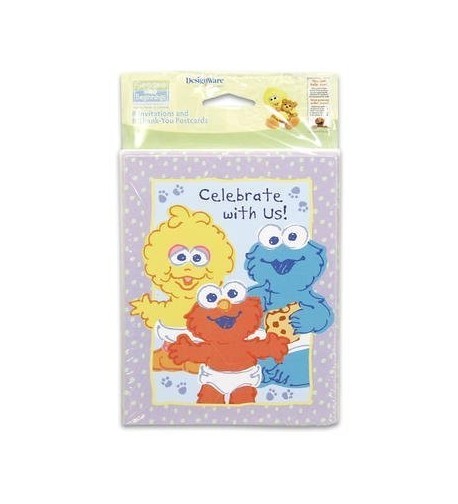 Sesame Street Invitations Thank Cards