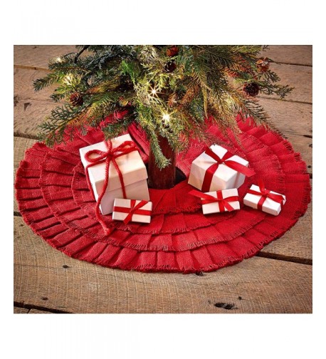 Burlap Ruffled Mini Xmas Skirt