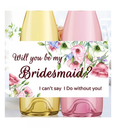 Bridesmaid Proposal Labels Wedding Champagne