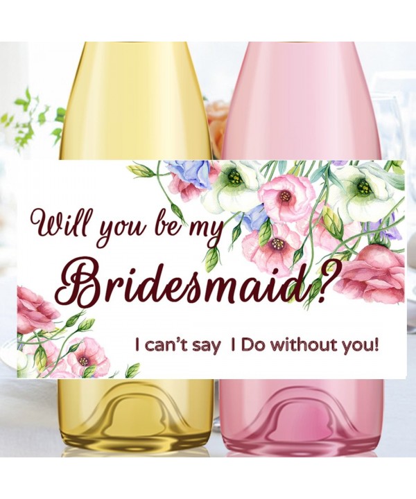 Bridesmaid Proposal Labels Wedding Champagne